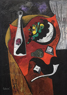 Cubrová Magdalena (1952) - Zátiší s kostkami