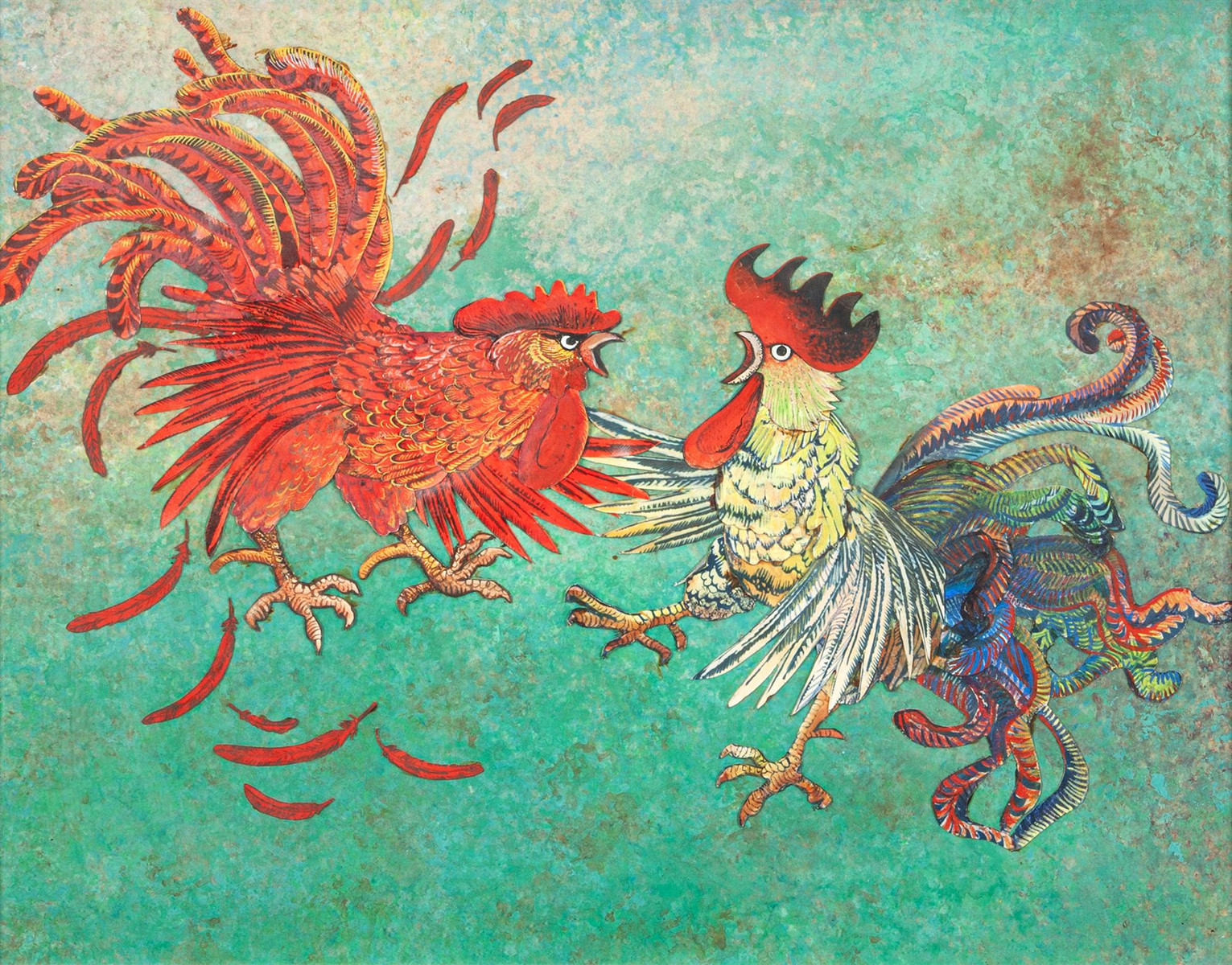 Zemanová Spálená Ludmila  (1947 - ) - Dva kohouti