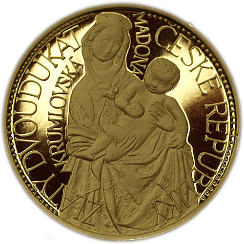 Zlatý dvoudukát České republiky 1997 (Krumlovská madona) - Jiří Dostál