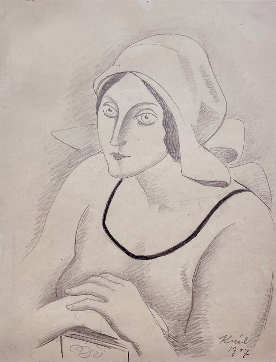 Jaroslav Král (1883 - 1942) - Dívka s knihou