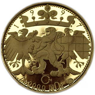 Zlatý dvoudukát České republiky 1997 (Krumlovská madona) - Jiří Dostál