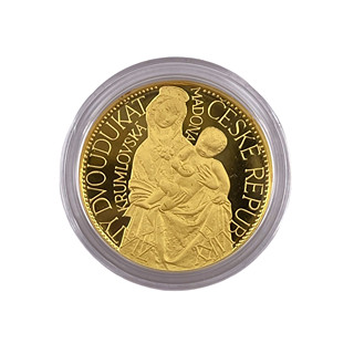 Zlatý dvoudukát České republiky 1997 (Krumlovská madona) - Jiří Dostál