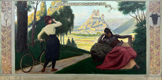 František Ženíšek (1849 - 1916) - Návrh na oponu Sokolovny v Podštejně