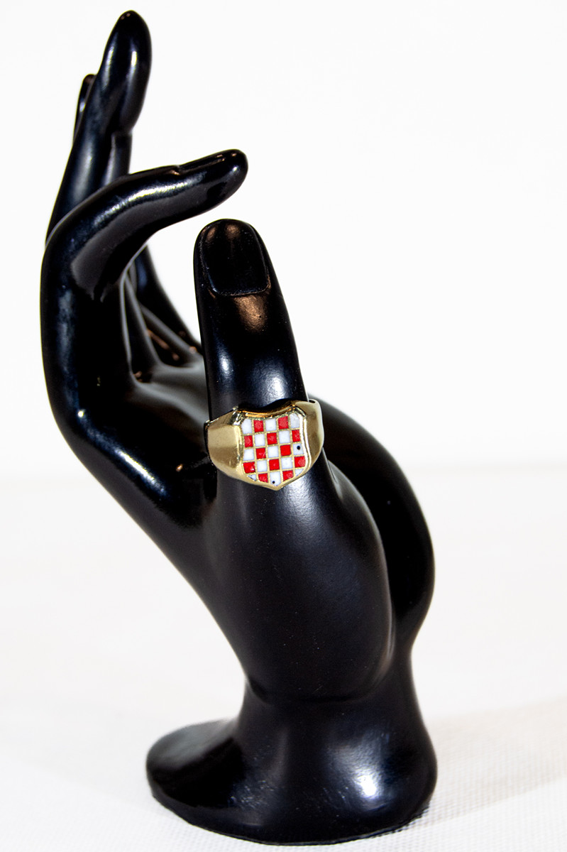 Zlatý prsten 14kt - Znak Chorvatska
