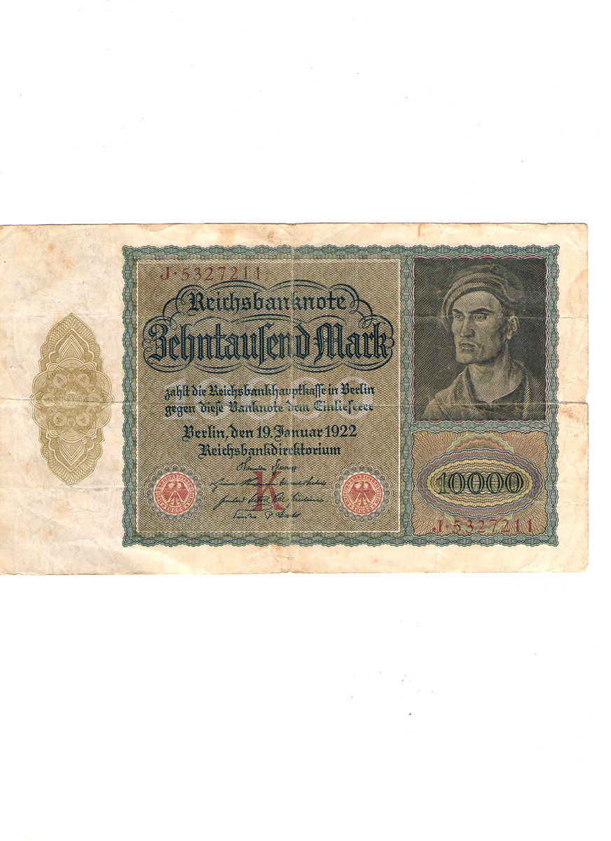 Německá bankovka 10 000 marek z roku 1922 – 1 ks