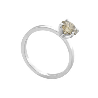 Prsten - 14 kt. Bílé zlato - 1,00 ct. Přírodní diamant