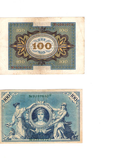Historické německé bankovky – 100 marek 2ks