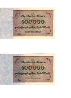 Historické bankovky Německo – 500 000 marek (2 ks)