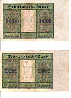 10 000 Marek – Německo 1922: Bankovka z éry hyperinflace 2ks