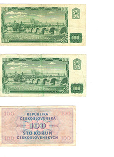 100 Korun Československých – 1961 a 1945: Dvě éry československého bankovnictví 3ks