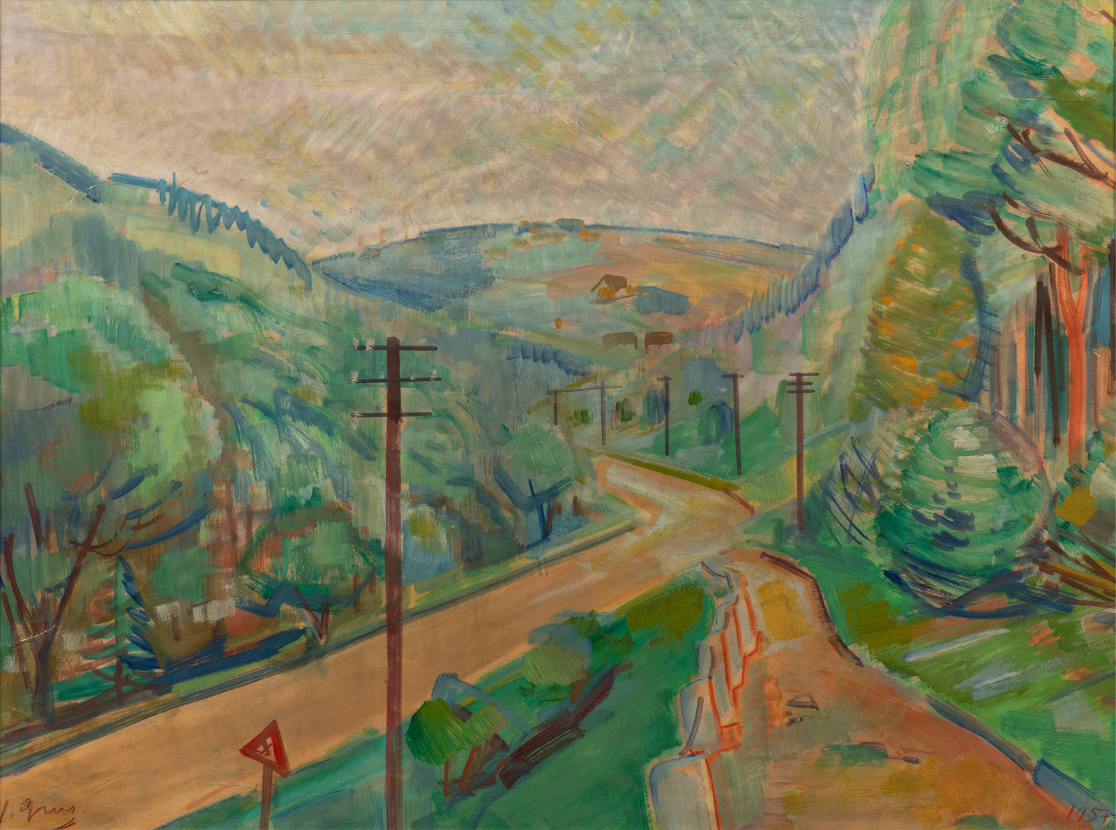 Jaroslav Grus (1891-1983) - Pohled na silnici