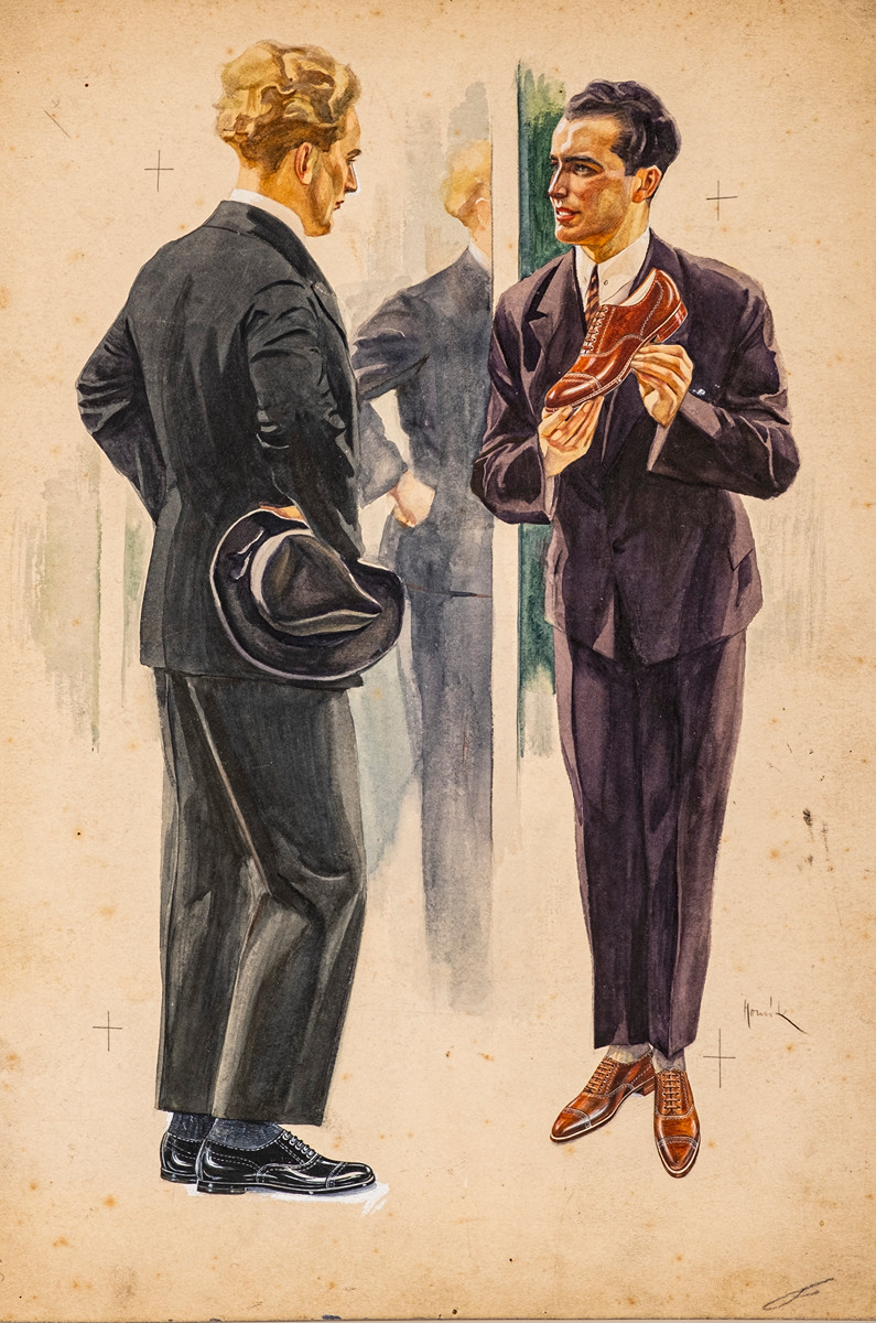 František Horník-Lánský (1889 - 1955) - Módní kresba - Baťa