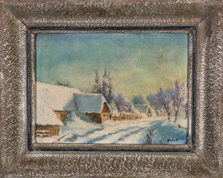František Boček (1912 - 1981) - Chaloupka v zimě