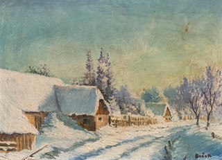František Boček (1912 - 1981) - Chaloupka v zimě
