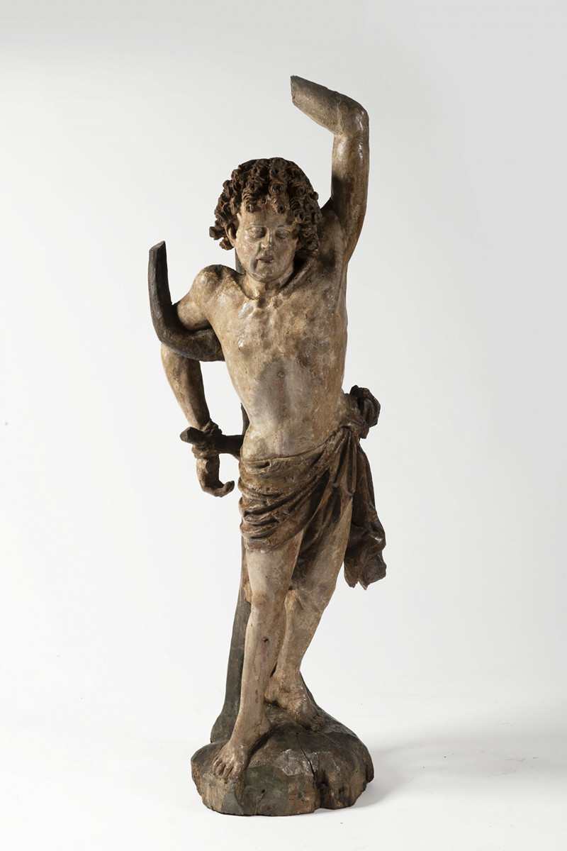 GOTHIC SCULPTURE OF SAINT SEBASTIAN