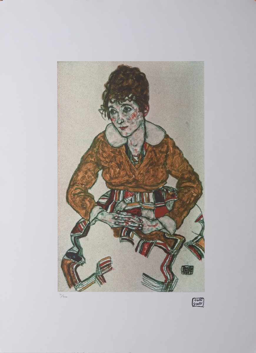 Egon Schiele (1890 - 1918) - Portrét Edith Schiele