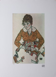 Egon Schiele (1890 - 1918) - Portrét Edith Schiele