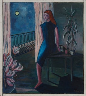 Karel Černý (1910 - 1960) - Dáma u balkonu