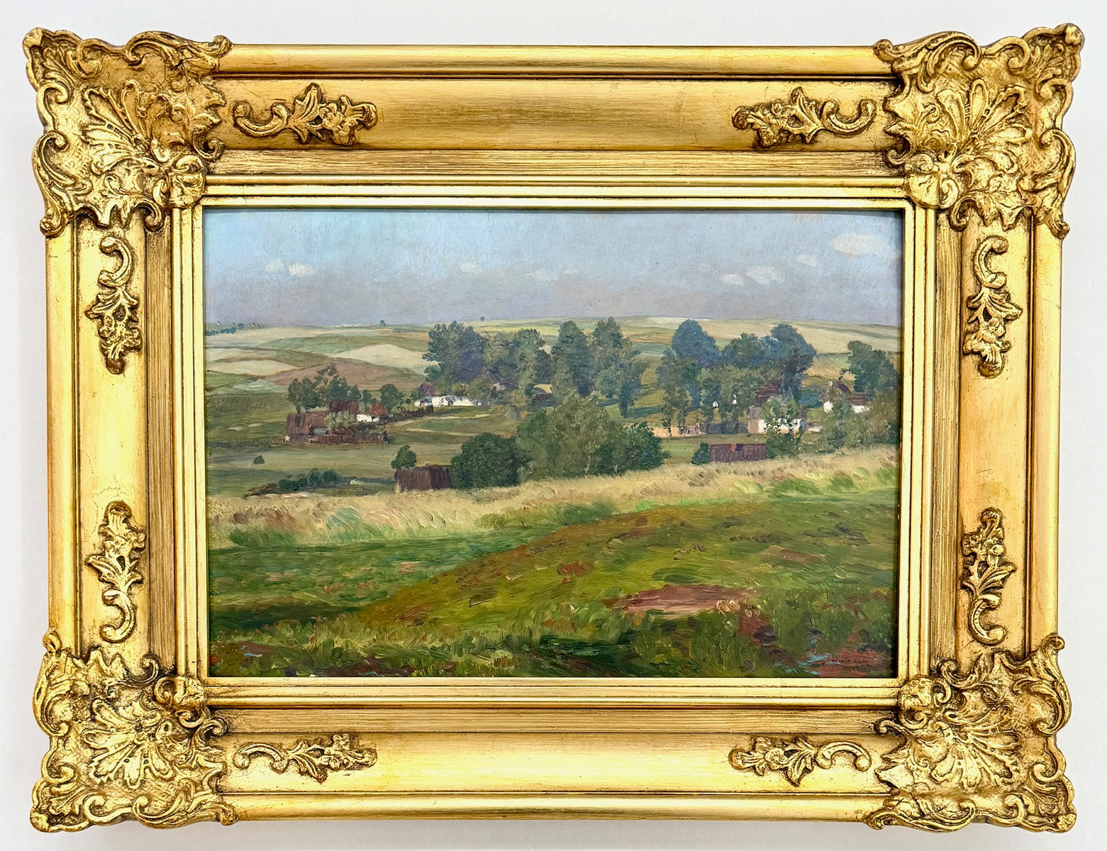 František Kaván (1866 - 1941) - Krajina s dedinou