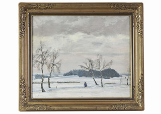 Josef Jambor (1887 - 1964) - Zimná krajina s figurálnou štafážou