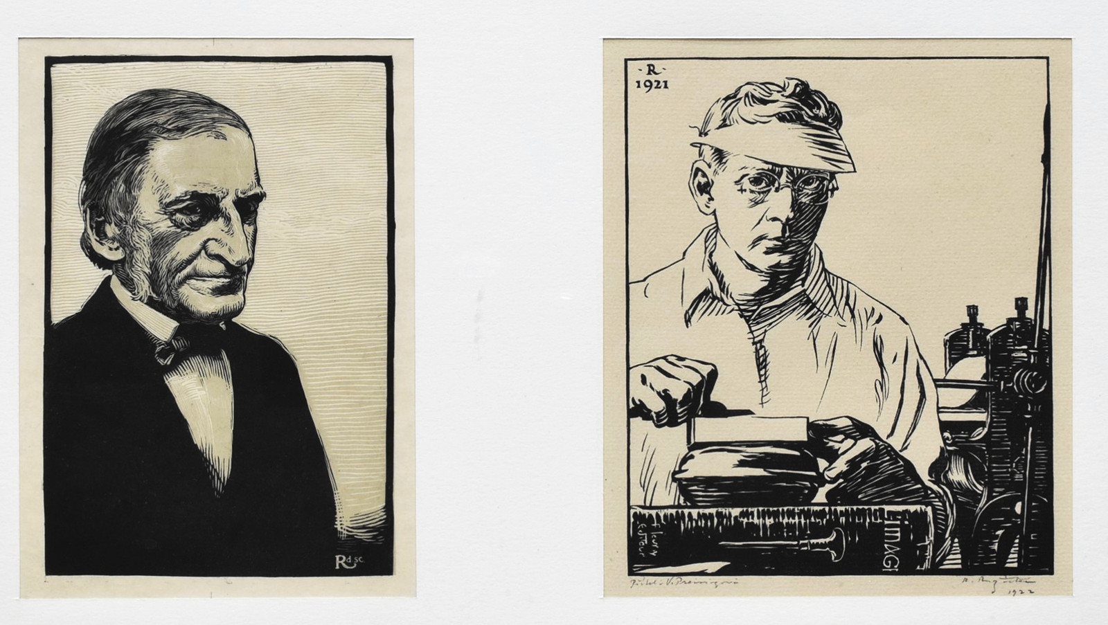 RŮŽIČKA Rudolf (1883-1978 v New Yorku) : Dva portréty.