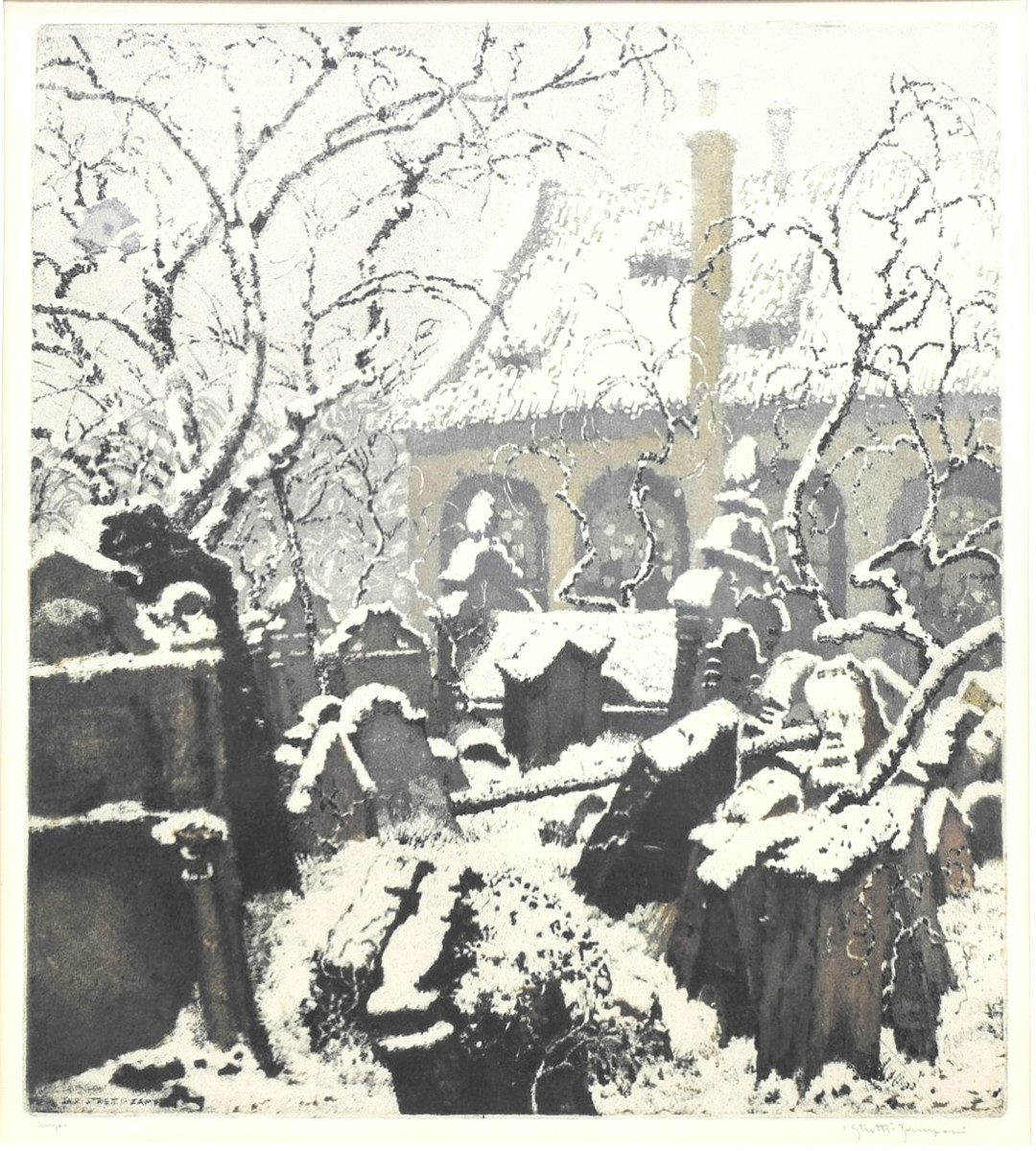 STRETTI-ZAMPONI Jaromír (1882-1959): Hřbitov.