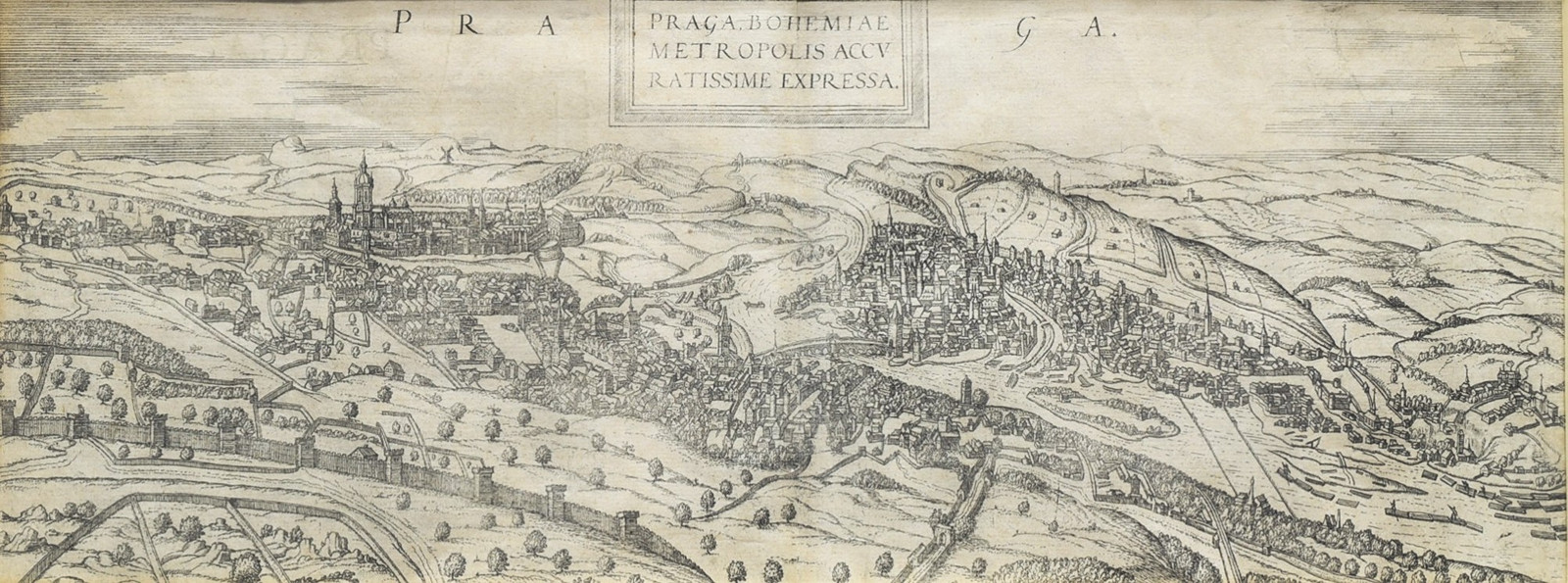 HOGENBERG Franz (1540-1590): Praga Bohemiae metropolis accv ratissime expressa.