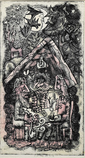 STRNAD Petr (1935-2020): Hra v karty před půlnocí.
