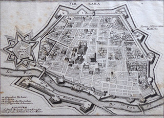 GABRIEL BODENEHR STARŠÍ (1664-1758) - FERRARA - PLÁN MĚSTA S OPEVNĚNÍM