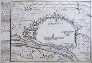 GABRIEL BODENEHR STARŠÍ (1664-1758) - CREMONA - PLÁN MĚSTA S OPEVNĚNÍM