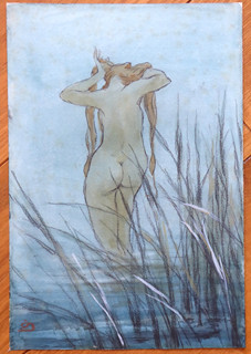 LADISLAV ŠALOUN (1870-1946) - AKT V RÁKOSÍ