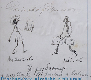 LADISLAV ŠALOUN (1870-1946) - POHLEDNICE S KRESBAMI OD ŠALOUNA