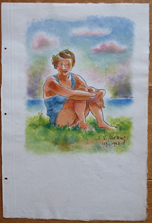 FRANTIŠEK VIKTOR MOKRÝ (1892-1975) - NA PLOVÁRNĚ