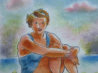 FRANTIŠEK VIKTOR MOKRÝ (1892-1975) - NA PLOVÁRNĚ
