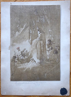 REMBRANDT VAN RIJN (1606-1669) - VZKŘÍŠENÍ LAZARA, POZDĚJŠÍ TISK