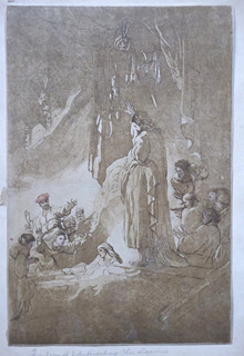 REMBRANDT VAN RIJN (1606-1669) - VZKŘÍŠENÍ LAZARA, POZDĚJŠÍ TISK