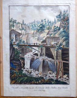 AUGUST FRANZ VON NAUMANN (1749-1795) - VODOPÁD U STROBELMÜHLE