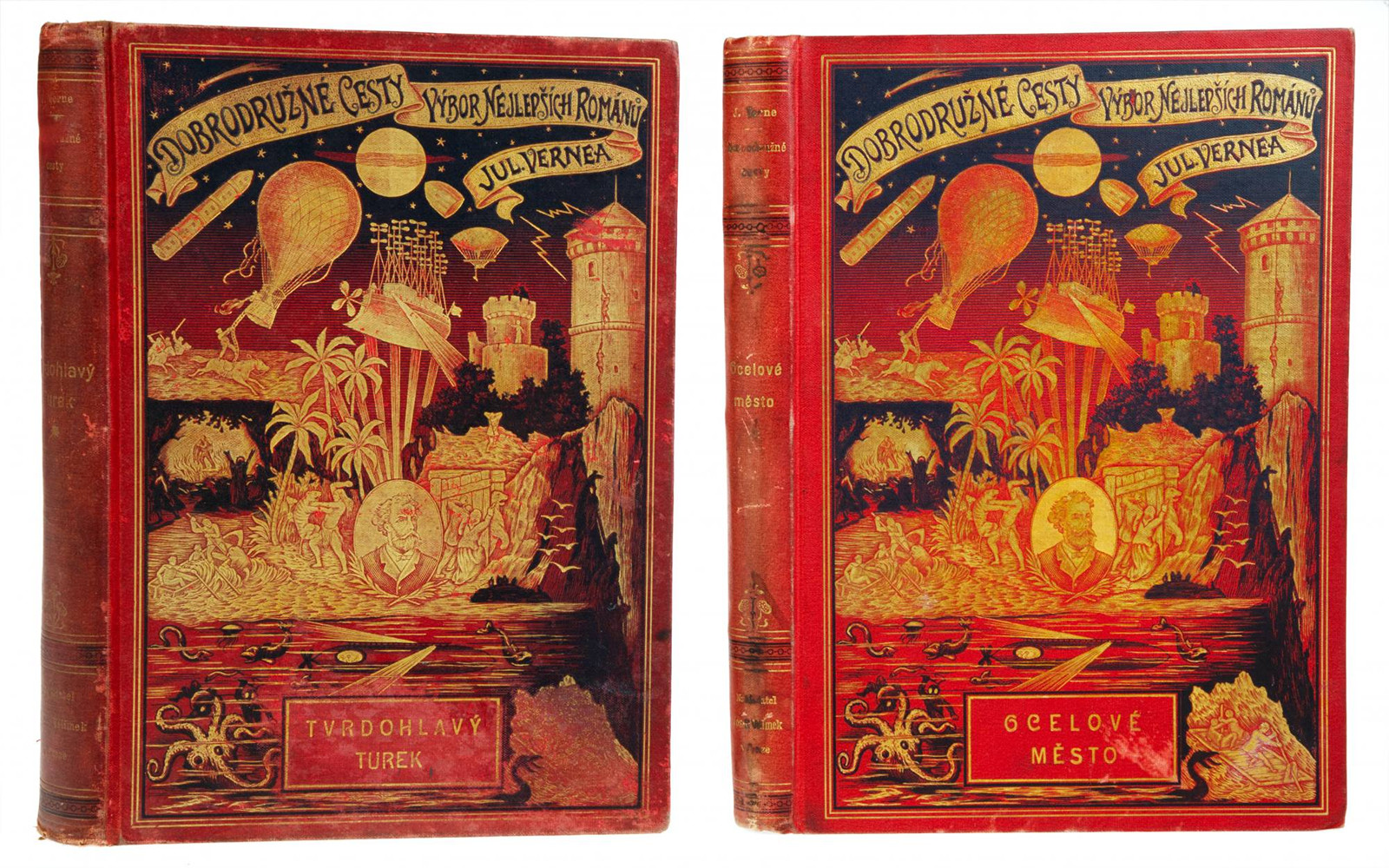 Jules Verne (1828-1905) Josef Richard Vilímek (1860-1938) - DVOJICE VERNEOVEK - ZLATÁ STUŽKA