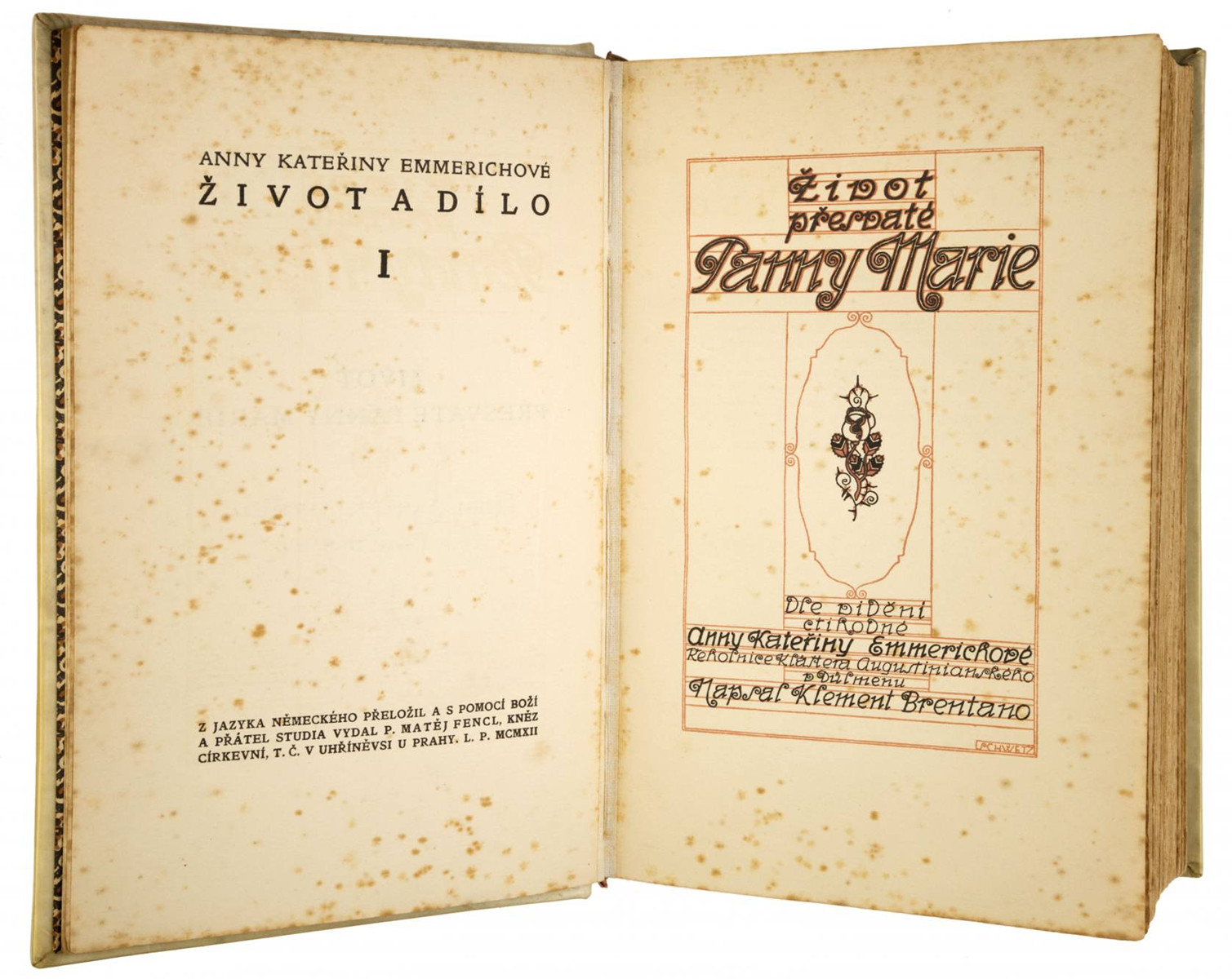 Různí autoři Antonín Malík (1882-1918) - TROJICE KNIH S NÁBOŽENSKOU TÉMATIKOU VE VAZBĚ ANTONÍNA MALÍKA
