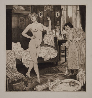 Franz von Bayros (1866-1924) - DVOJICE LEPTŮ