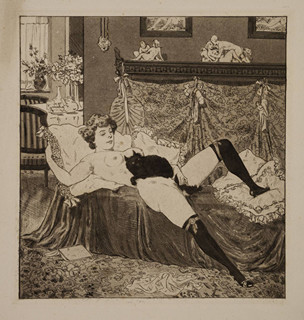 Franz von Bayros (1866-1924) - DVOJICE LEPTŮ
