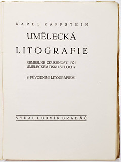 Karel Kappstein Rudolf Kremlička (1866-1932) - UMĚLECKÁ LITOGRAFIE