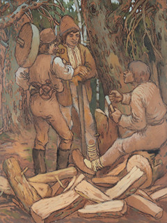 Rudolf Adámek (1882 - 1953) - Dřevorubci