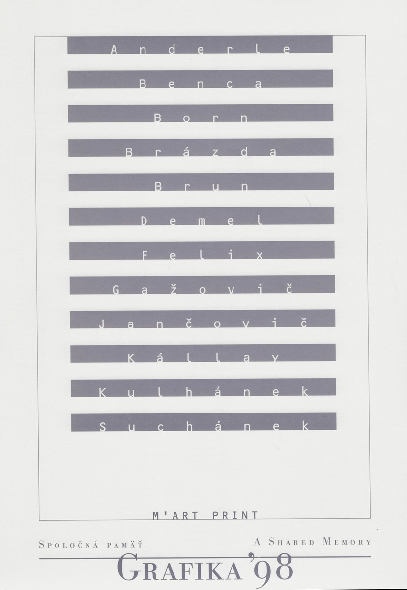 Adolf Born (1930 - 2016) - Spoločná pamäť = A shared memory : Grafika '98
