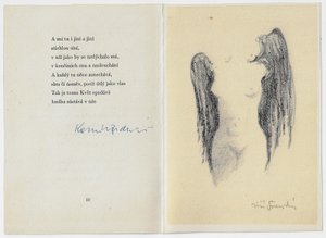 Max Švabinský (1873 - 1962) - Čeští básníci a grafici Divadlu hudby k desáté jubilejní sezóně 1949-1959