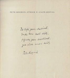 Petr Bezruč (1867 - 1958) - Studie z Café Lustig / Petr Bezruč