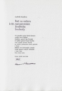 Ludvík Kundera (1920 - 2010) - O vášní sbírati knihy / Ludvík Kundera ; tři rytiny Karel Zeman