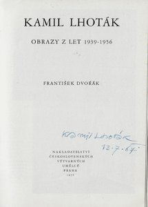 Kamil Lhoták (1912 - 1990) - Kamil Lhoták : obrazy z let 1939-1956 / František Dvořák