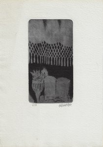 Vladimír Komárek (1928 - 2002) - Rozhovor s Františkem Hrubínem / Jaroslav Seifert ; suchá jehla Vladimír Komárek