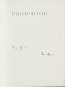 Petr Bezruč (1867 - 1958) - Stužkonoska modrá / Petr Bezruč